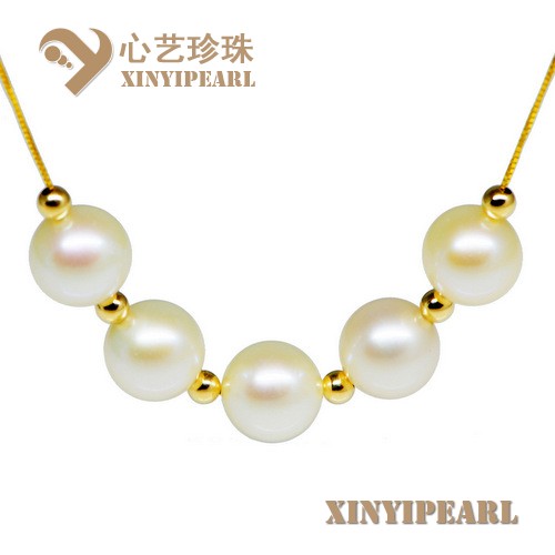 (9-10mm白色)珍珠项链XY15155__心艺珍珠饰品网-饰品图片