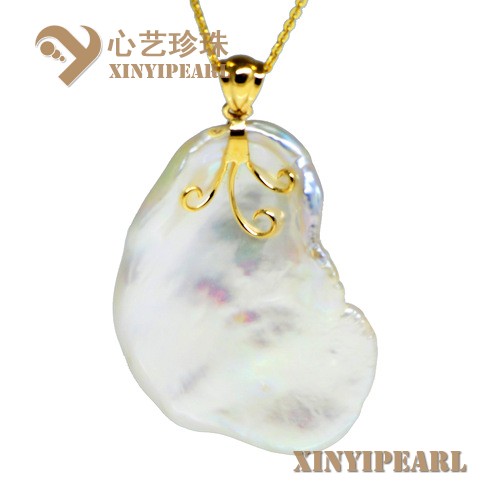 (3.5cm*2.5cm白色异形)珍珠吊坠XY15195|心艺其他形状珍珠图片