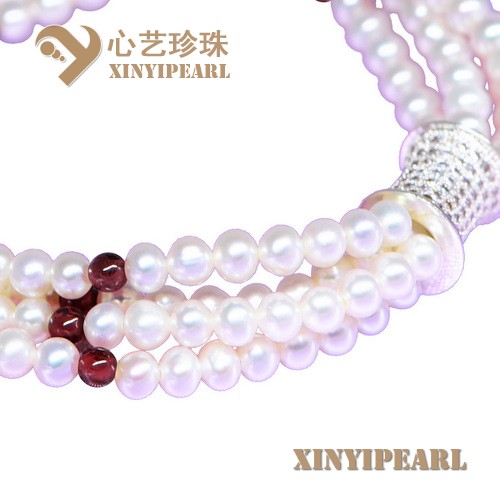 (2-3mm白色)珍珠手链XY15264|心艺强光珍珠图片