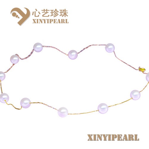 (7.5-8mm白色)珍珠项链XY15267__心艺珍珠饰品网-饰品图片