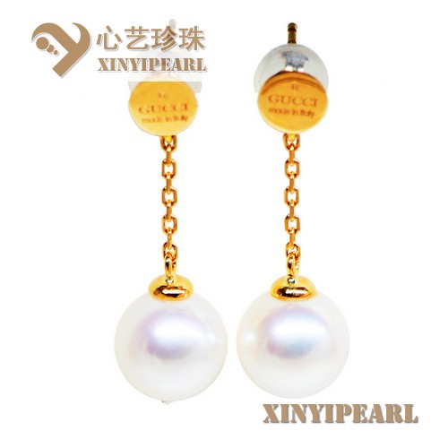 (8-8.5mm白色)珍珠耳钉XY15283__心艺珍珠饰品网-饰品图片