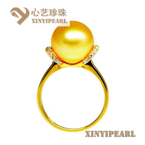 (11.4mm金色)珍珠戒指XY15287__心艺珍珠饰品网-饰品图片