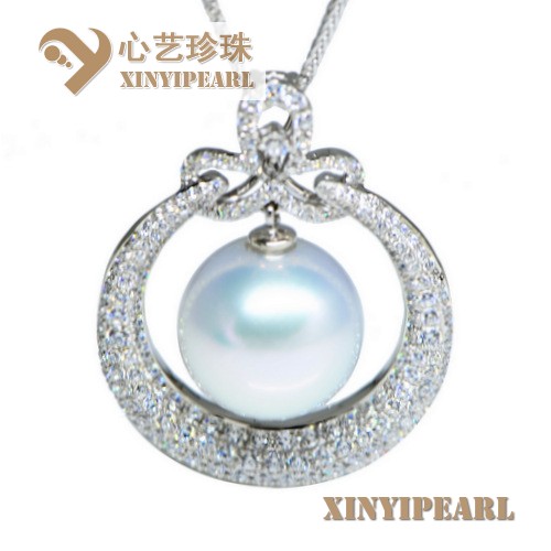 (13.8mm白色)珍珠吊坠XY15300|心艺1000元以上珍珠图片