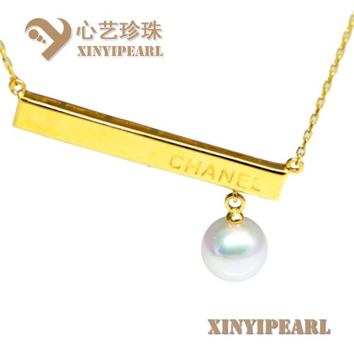 (8-8.5mm白色)珍珠吊坠XY15301|心艺AAAA级珍珠图片