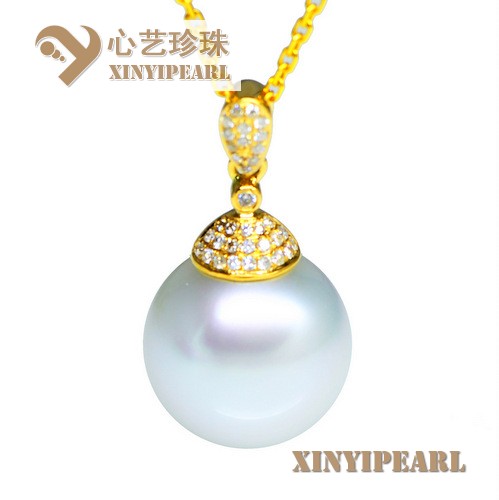 (15mm白色)珍珠吊坠XY15302|心艺AAAA级珍珠图片