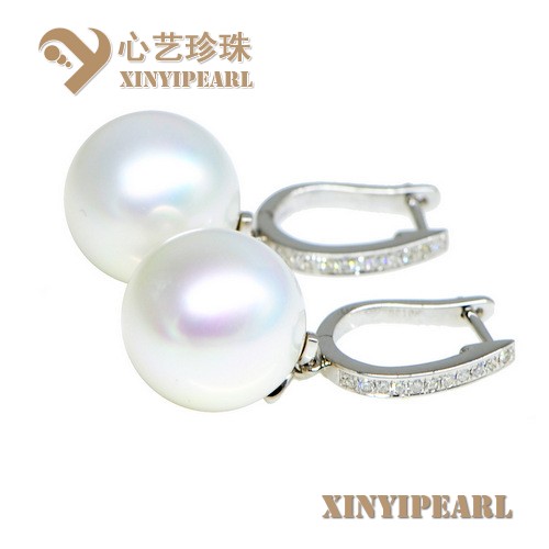 (13.2mm白色)珍珠耳坠XY15304|心艺极强光珍珠图片