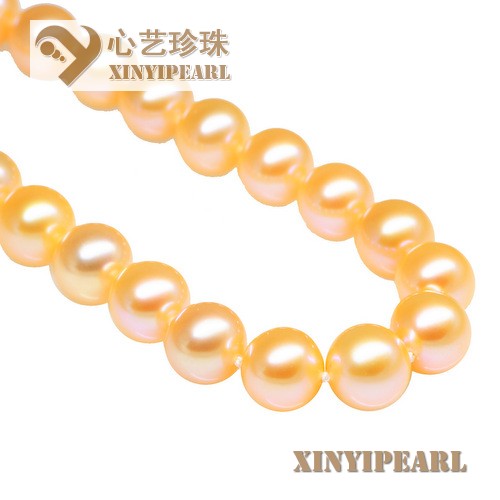(9-10mm粉色)珍珠项链XY15324|心艺AAAA级珍珠图片