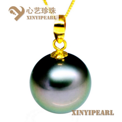 (10.5mm黑色)珍珠吊坠XY15326|心艺正圆珍珠图片