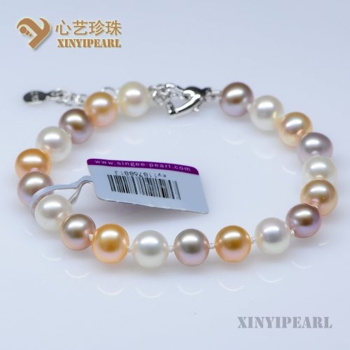 (8-9mm混色)珍珠手链SC12005-1__心艺珍珠饰品网-饰品图片