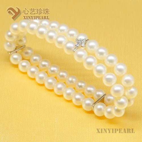 (7-8mm白色)珍珠手链SC12127__心艺珍珠饰品网-饰品图片