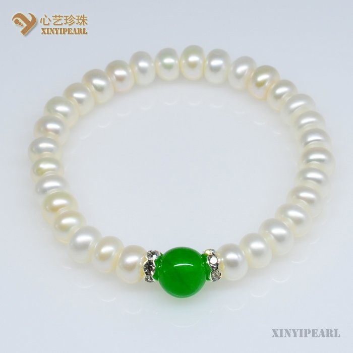 (7-8mm白色)珍珠手链SC12194-1|心艺珍珠饰品网-珍珠图片