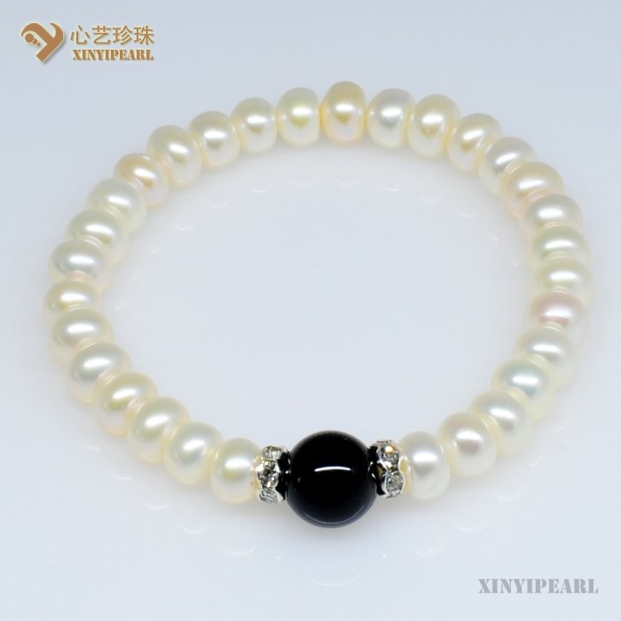 (7-8mm白色)珍珠手链SC12194-3|心艺淡水珍珠饰品图片