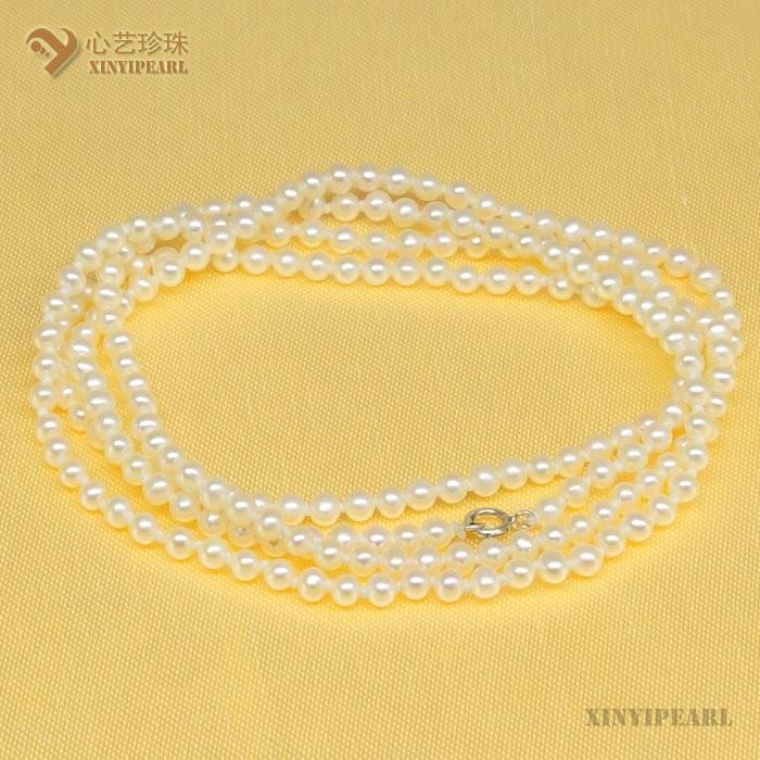(3-4mm白色)珍珠手链SC12197__心艺珍珠饰品网-饰品图片