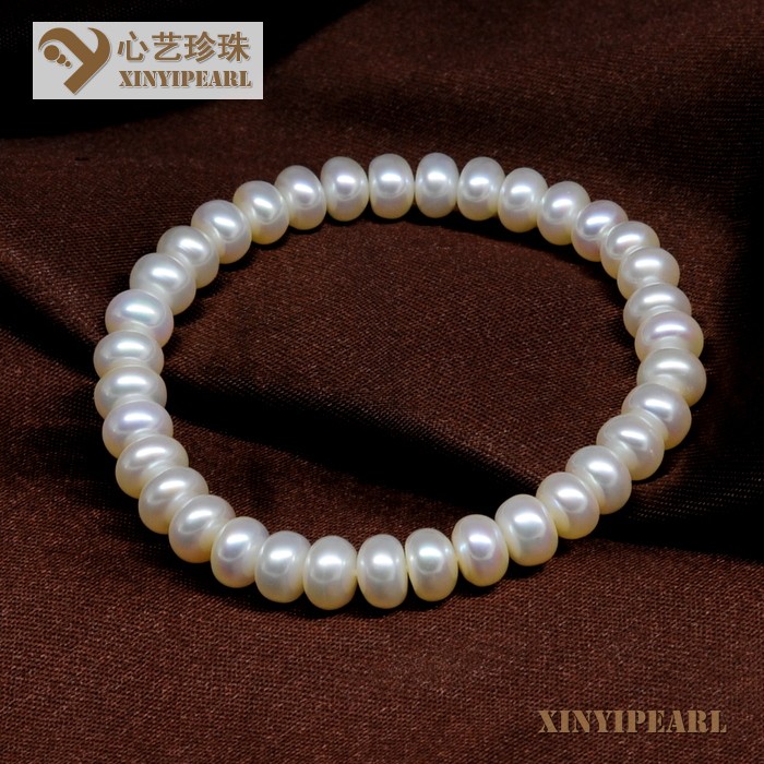 心艺珍珠:(7-8mm白色)珍珠手链SC12225-2图片二