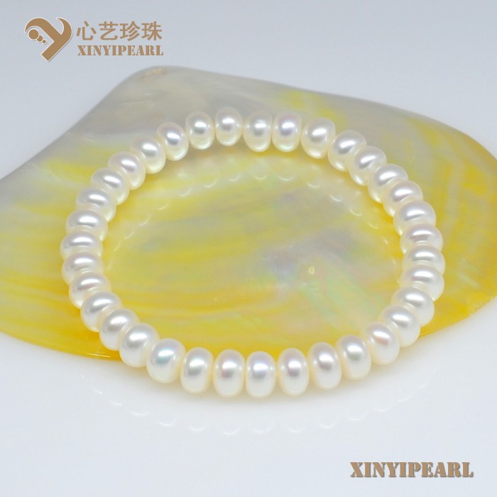 心艺珍珠:(7-8mm白色)珍珠手链SC12225-2图片三