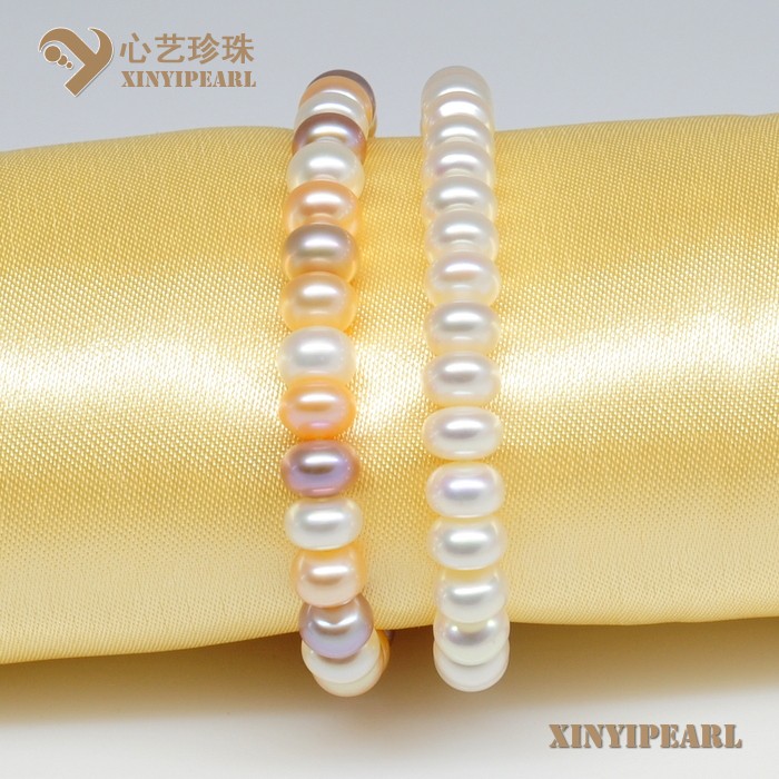 心艺珍珠:(7-8mm白色)珍珠手链SC12225-2图片五