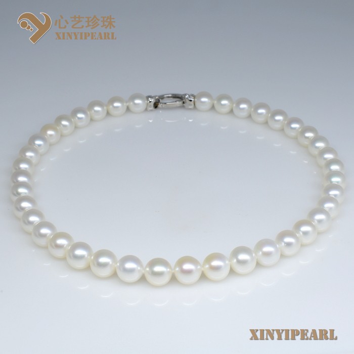 (11-12mm白色)珍珠项链SC12235-1|心艺珍珠饰品网-珍珠图片