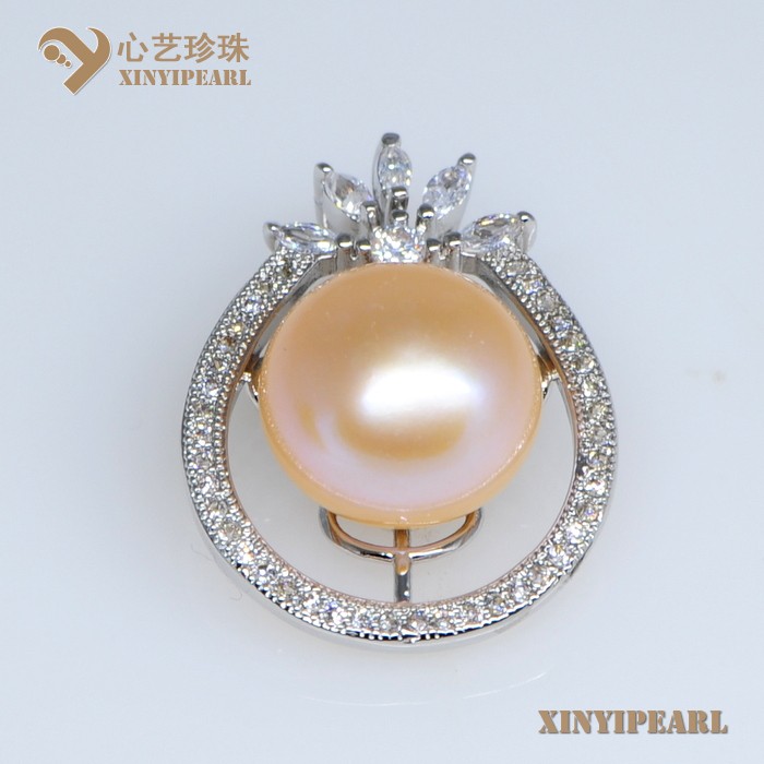 (12-13mm粉色)珍珠吊坠SC12236-2|心艺铜镀白金配件珍珠图片