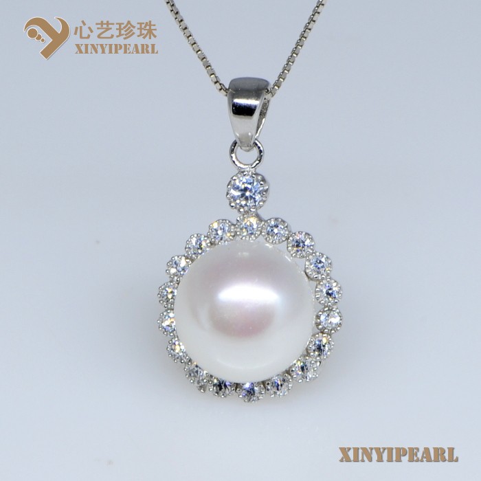(12-13mm白色)珍珠吊坠SC12237-1|心艺铜镀白金配件珍珠图片
