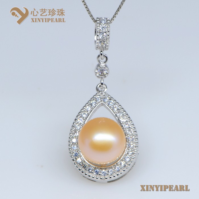 (11-12mm粉色)珍珠吊坠SC12241-2|心艺铜镀白金配件珍珠图片