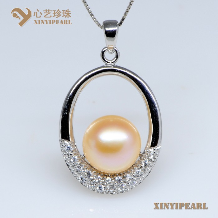 (11.5-12mm粉色)珍珠吊坠SC12242-2|心艺铜镀白金配件珍珠图片