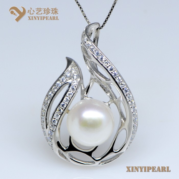 (12-13mm白色)珍珠吊坠SC12244|心艺铜镀白金配件珍珠图片