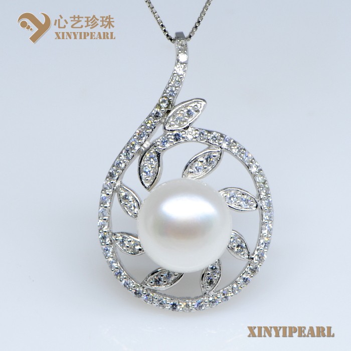 (13-14mm白色)珍珠吊坠SC12245|心艺铜镀白金配件珍珠图片