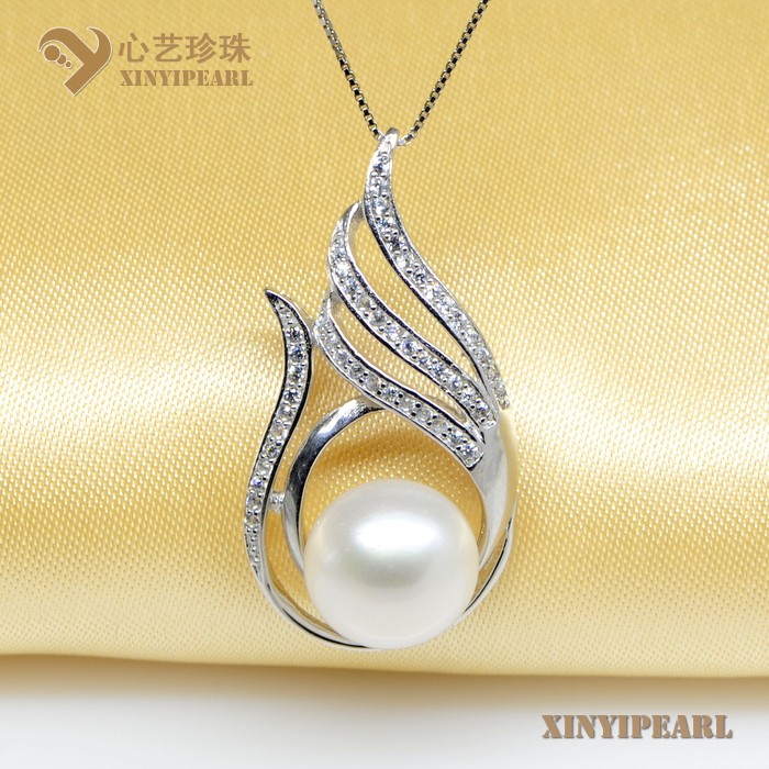(13-14mm白色)珍珠吊坠SC12246|心艺铜镀白金配件珍珠图片