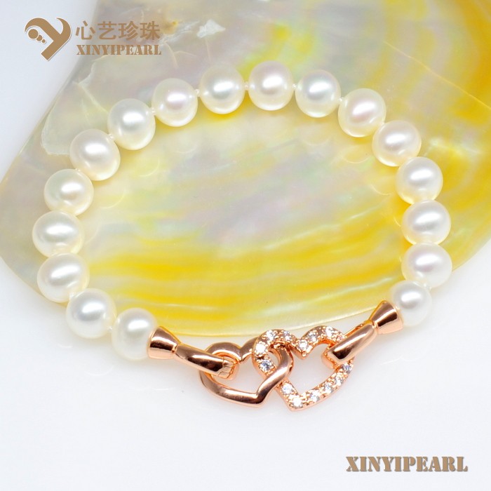 (8-9mm白色)珍珠手链SC12251-2|心艺珍珠饰品网-珍珠图片