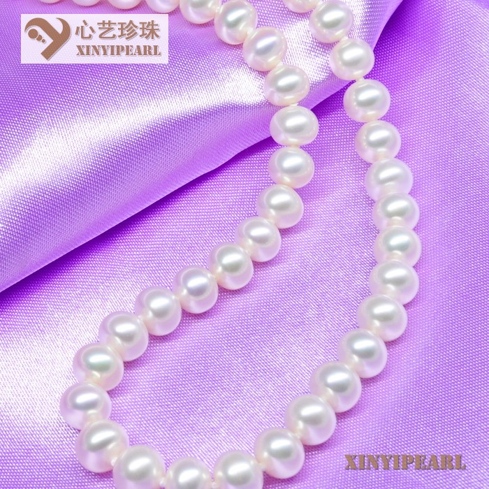 心艺珍珠:(8-9mm白色)珍珠项链SC12253-1图片一