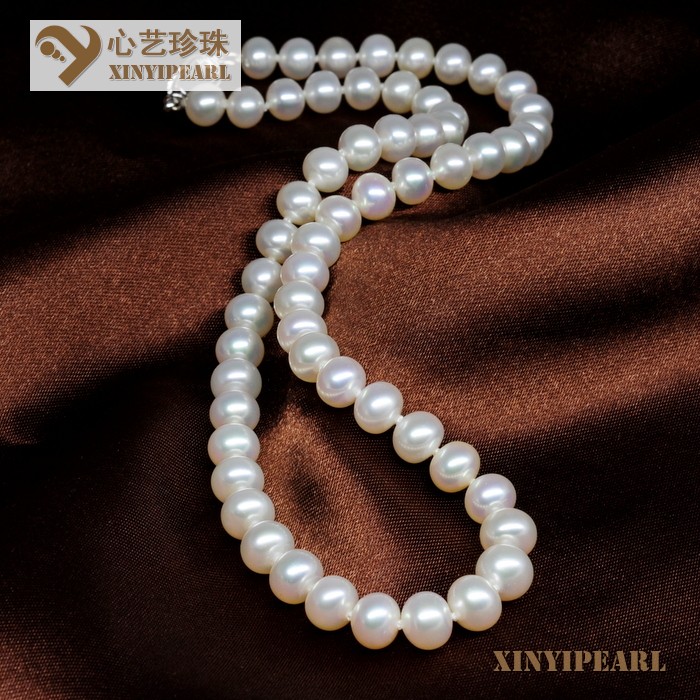心艺珍珠:(8-9mm白色)珍珠项链SC12253-1图片四