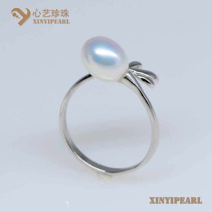(7-8mm白色)珍珠戒指SC12255-1-心艺珍珠图片