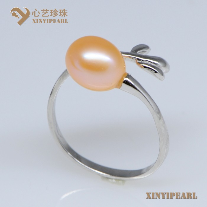 (7-8mm粉色)珍珠戒指SC12255-2-心艺珍珠图片