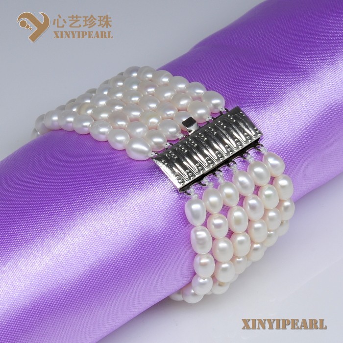 (5-6mm白色)珍珠手链SC12268|心艺微瑕珍珠图片