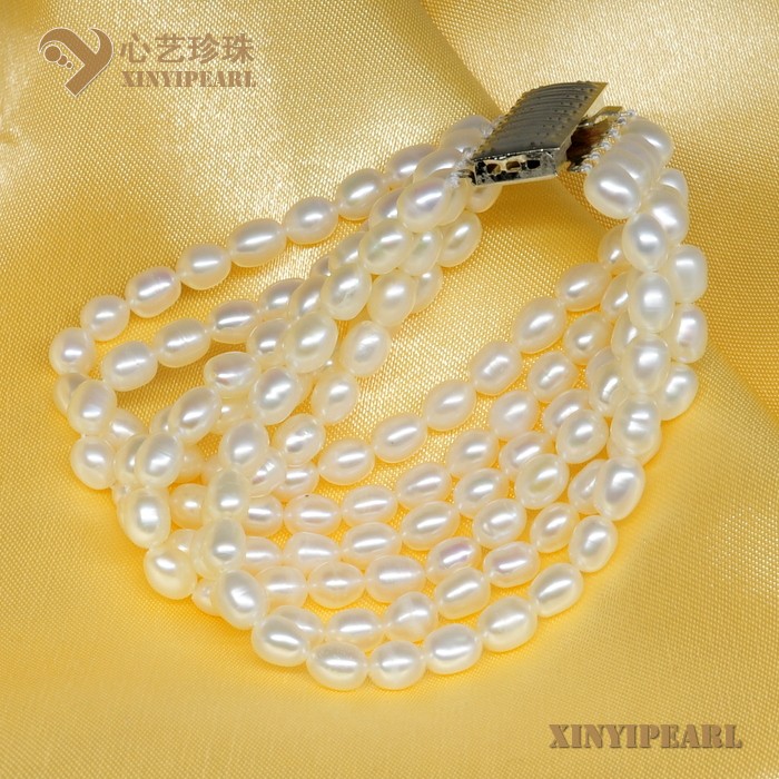 心艺珍珠:(5-6mm白色)珍珠手链SC12268图片三