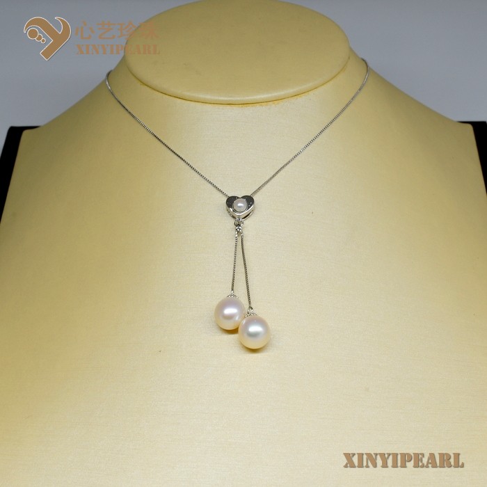 (9-10mm白色)珍珠吊坠项链SC13003|心艺淡水珍珠饰品图片