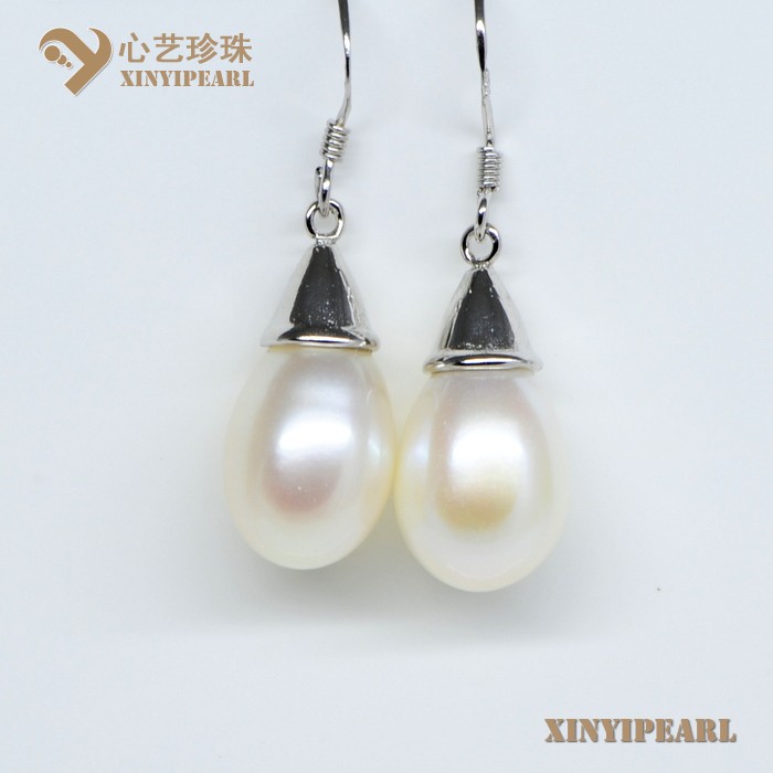 (10-11mm白色)珍珠耳环SC13010-心艺珍珠图片
