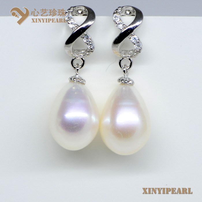 (10-11mm白色)珍珠耳环SC13011|心艺微瑕淡水珍珠耳钉图片