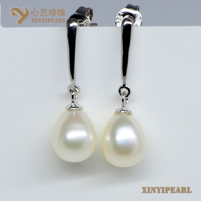 (7-8mm白色)珍珠耳环SC13012-1|心艺珍珠饰品网-珍珠图片