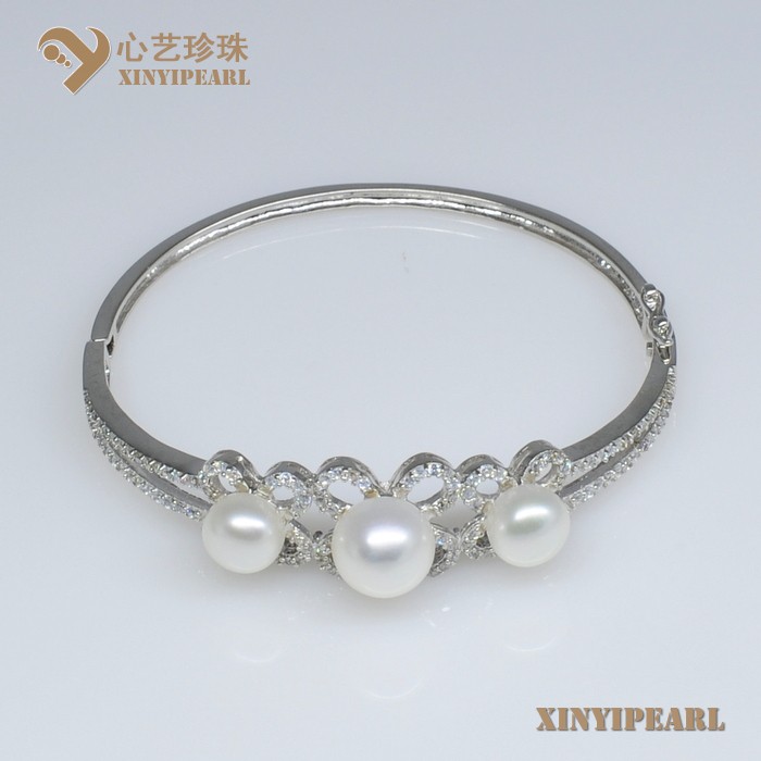 (8-11mm白色)珍珠手链XY13002-1__心艺珍珠饰品网-饰品图片