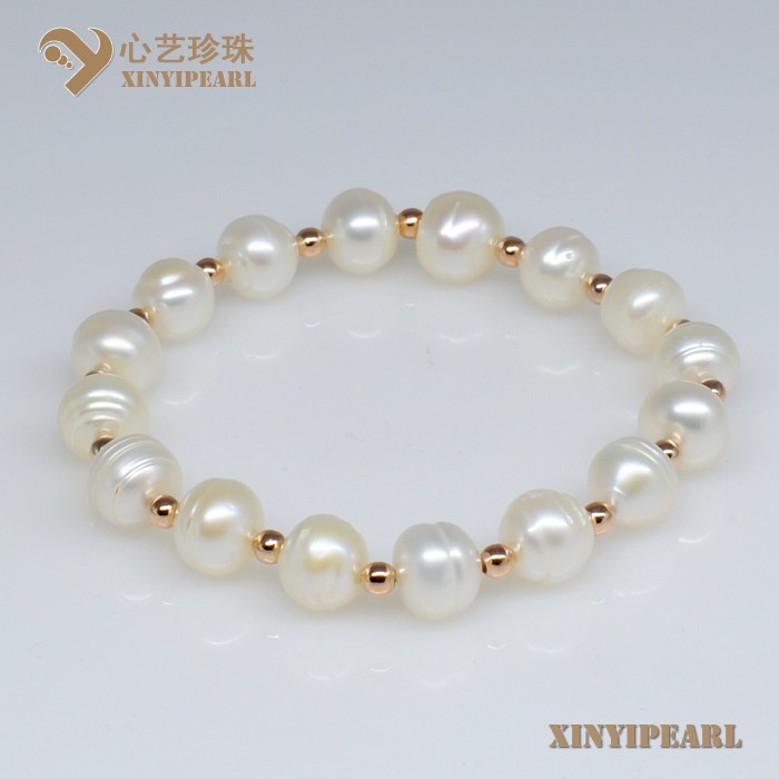 (9-10mm 白色)珍珠手链XY13005|心艺淡水珍珠饰品图片
