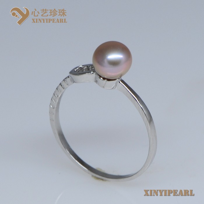 (7-8mm紫色)珍珠戒指XY13015-3|心艺珍珠饰品网-珍珠图片