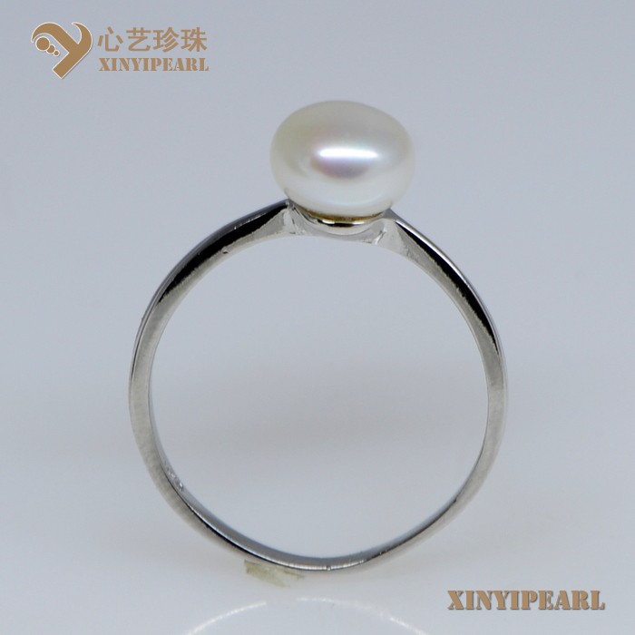 (7-8mm白色)珍珠戒指XY13016-1|心艺点位5-7mm珍珠图片