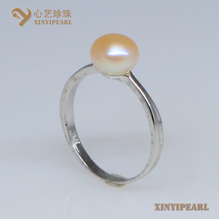 (7-8mm粉色)珍珠戒指XY13016-2|心艺珍珠饰品网-珍珠图片