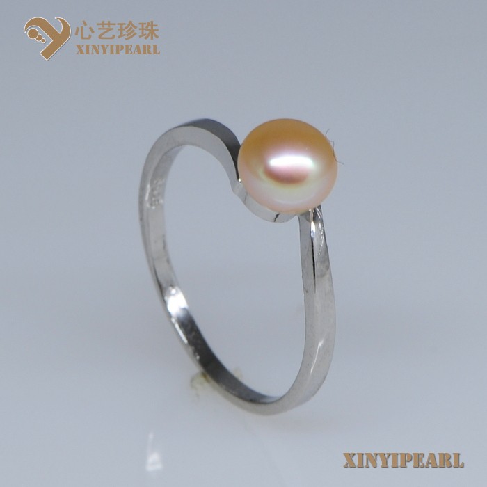 (7-8mm粉色)珍珠戒指XY13017-2|心艺点位5-7mm珍珠图片