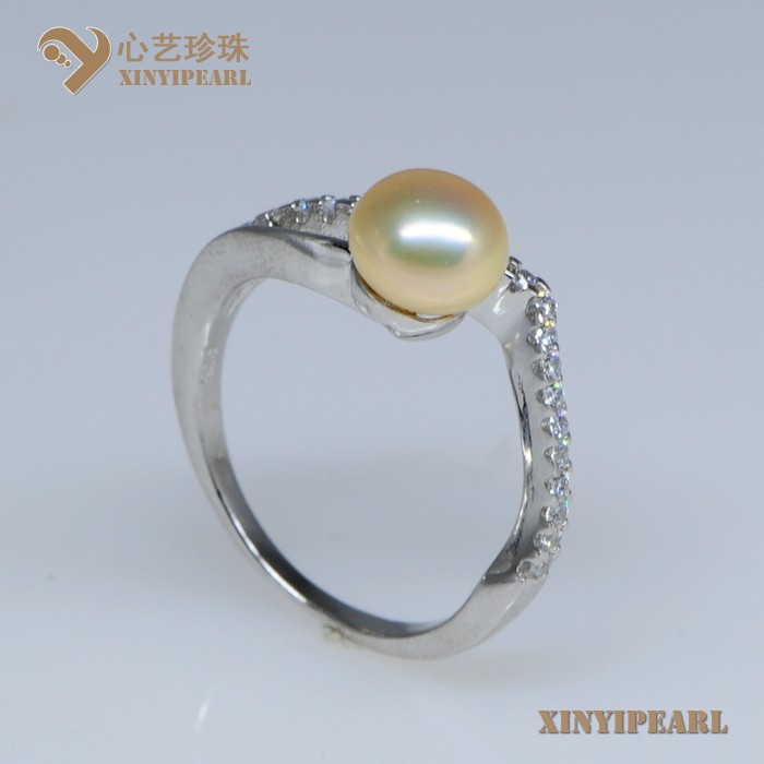(7-8mm粉色)珍珠戒指XY13019-1|心艺点位5-7mm珍珠图片