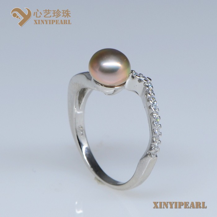 (7-8mm紫色)珍珠戒指XY13019-2|心艺点位5-7mm珍珠图片
