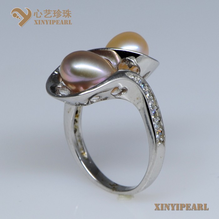 (7-8mm混彩)珍珠戒指XY13020|心艺混彩珍珠图片