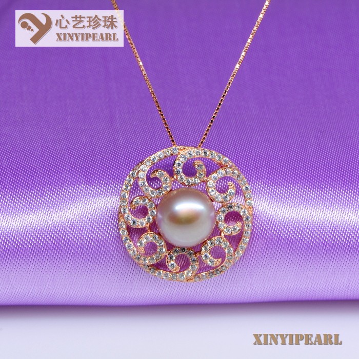 (11-12mm紫色)珍珠吊坠XY13028-6__心艺珍珠饰品网-饰品图片