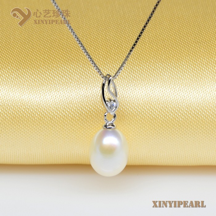 (9-10mm白色)珍珠吊坠XY13035|心艺珍珠饰品网-珍珠图片